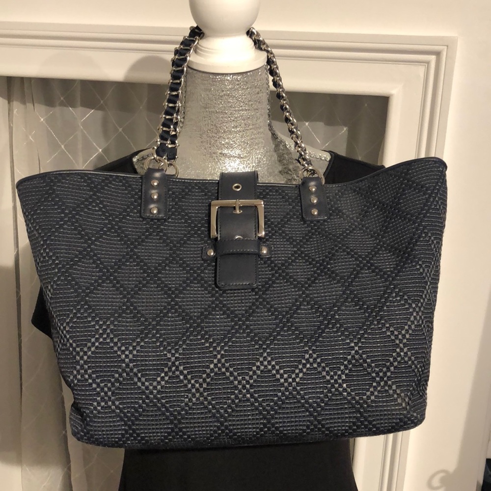 ANN TAYLOR navy blue bag excellent condition